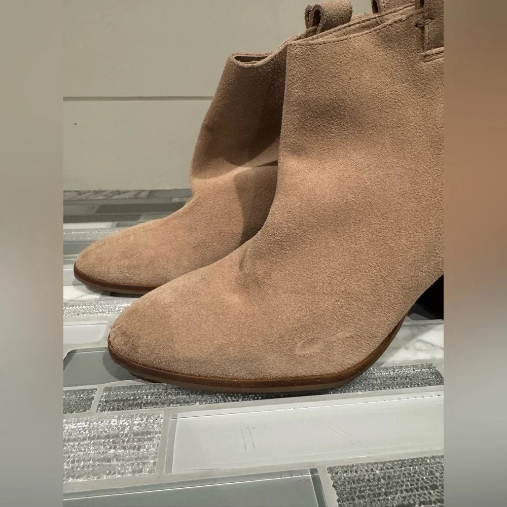 J. Crew Beige Suede Ankle Booties